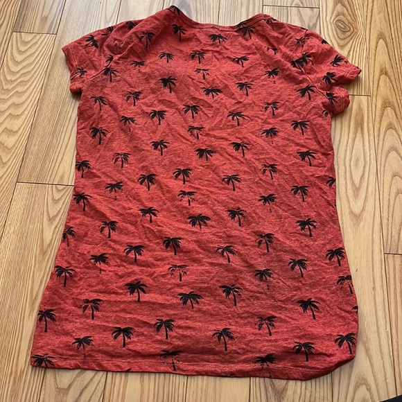 Burnt Orange Palm Tree T-Shirt - Picture 2 of 4